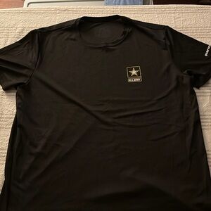 U.S. Army Black Tee with Gold Emblem